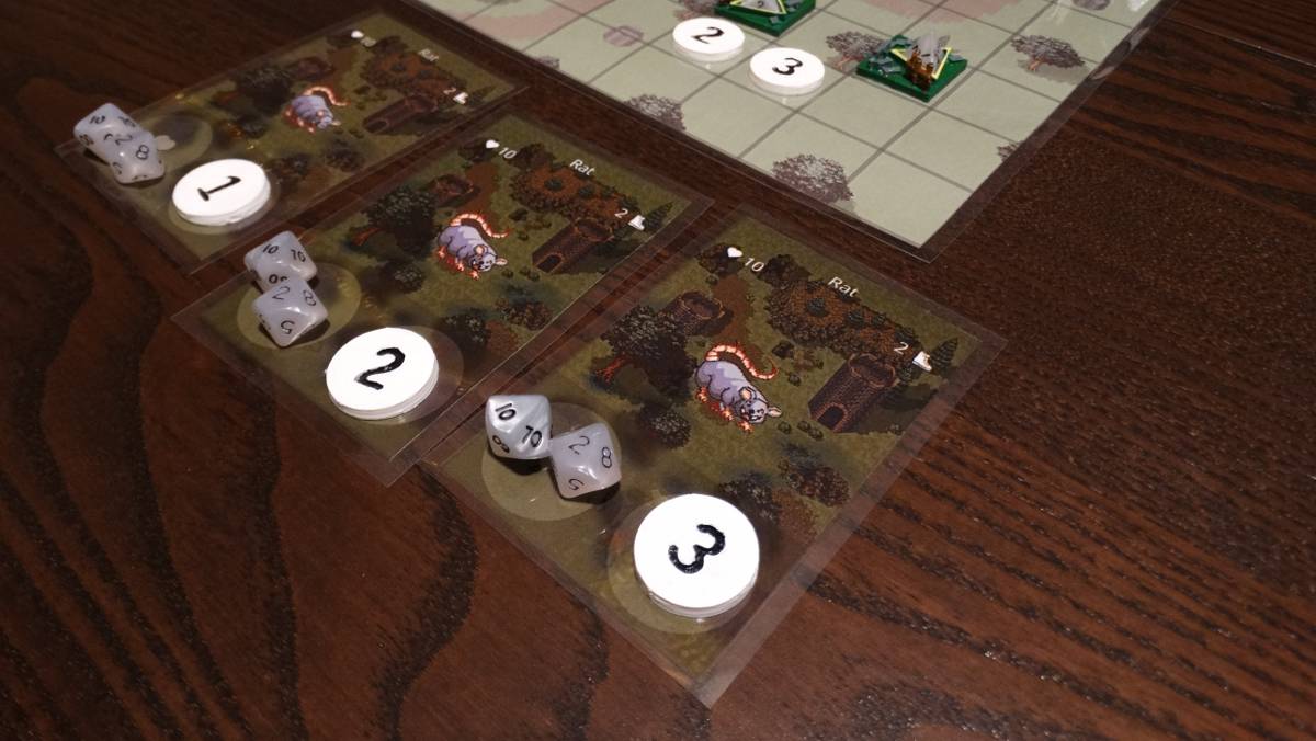 die monster greifen an - Runde 1 hat begonnen